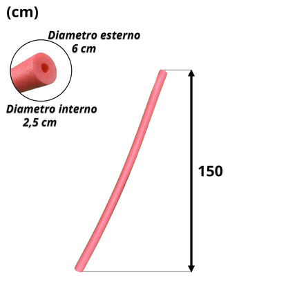 Tubo Galleggiante Piscina Pieghevole in Spugna 150 cm, Ø 6 cm – Noodle per Nuoto, Acquagym e Mare, Colori Assortiti Due Esse