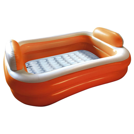 B.T.X. Soc.- Piscina Rettangolare con Cuscino, Multicolore, BTX028