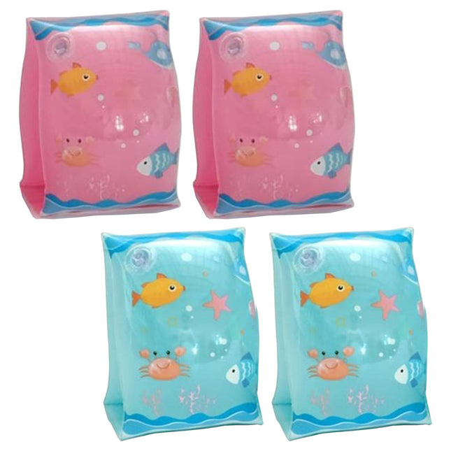 Braccioli Salvagente Ragazzi Bambini Fantasia Mare Gonfiabili per Nuoto Mare Piscina 25x15cm Colori Assortiti