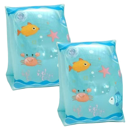Braccioli Salvagente Ragazzi Bambini Fantasia Mare Gonfiabili per Nuoto Mare Piscina 25x15cm Colori Assortiti