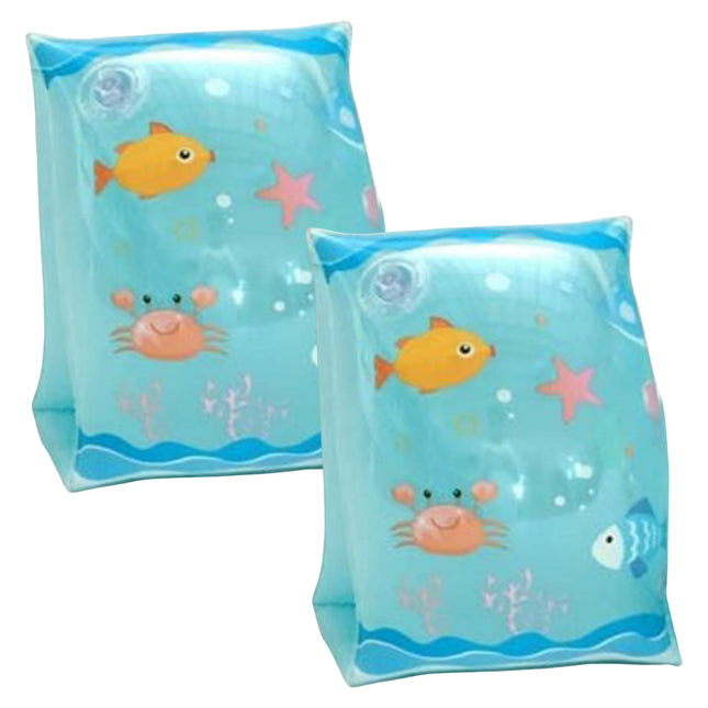 Braccioli Salvagente Ragazzi Bambini Fantasia Mare Gonfiabili per Nuoto Mare Piscina 25x15cm Colori Assortiti