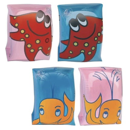Braccioli Salvagente Ragazzi Bambini Fantasia Balena/Stella Gonfiabili per Nuoto Mare Piscina 25x15cm Colori Assortiti
