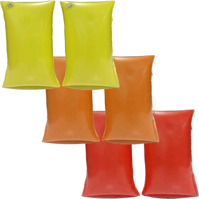 Braccioli Salvagente Maxi Ragazzi Bambini Tinta Unita Gonfiabili per Nuoto Mare Piscina 30x15cm Colori Assortiti
