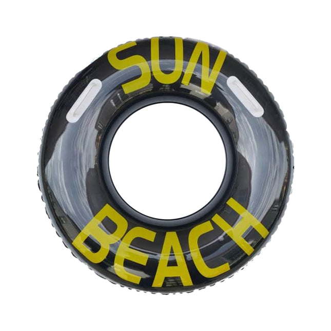 Ciambella Gonfiabile Fantasia Sun Beach con Maniglie Ø90cm – Colori Assortiti, Robusta e Divertente per Mare e Piscina, Adatta ai Bambini dai 3+ anni
