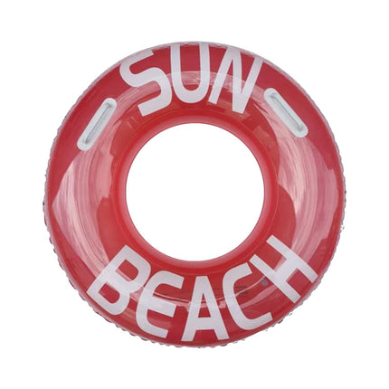 Ciambella Gonfiabile Fantasia Sun Beach con Maniglie Ø90cm – Colori Assortiti, Robusta e Divertente per Mare e Piscina, Adatta ai Bambini dai 3+ anni