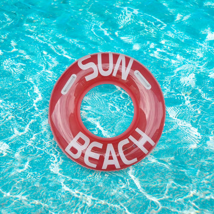 Ciambella Gonfiabile Fantasia Sun Beach con Maniglie Ø90cm – Colori Assortiti, Robusta e Divertente per Mare e Piscina, Adatta ai Bambini dai 3+ anni