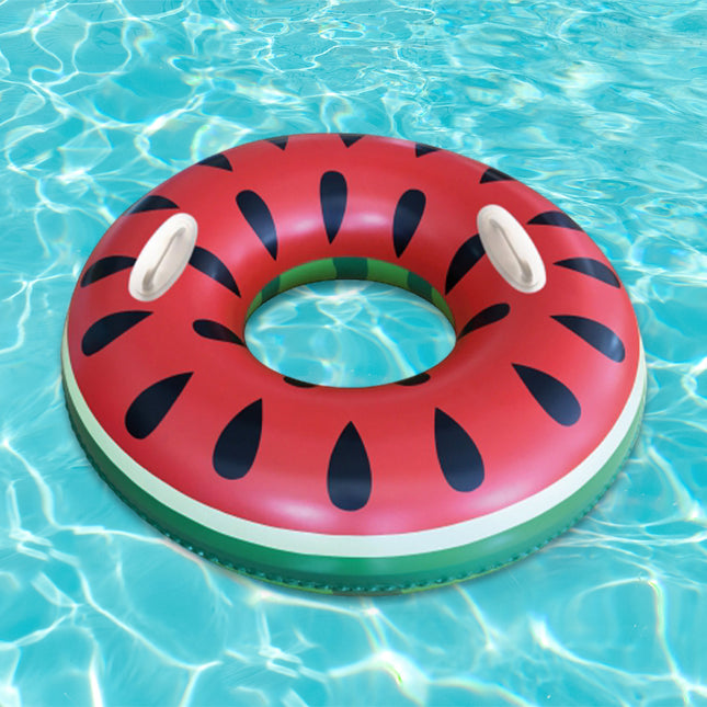 Ciambella Gonfiabile Ø90cm Fantasia Melone con Maniglie – Colorata e Fresca, Perfetta per Divertirsi in Mare o Piscina, Adatta ai Bambini dai 3+ anni
