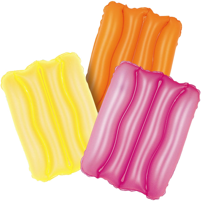 Cuscino Gonfiabile Fluo 38x38cm, Leggero e Divertente per il Mare