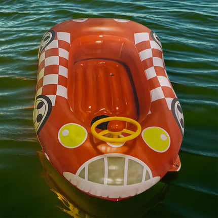 Canotto Gonfiabile Auto con Volante 100 cm – Gommone Bambini Colorato per Mare e Piscina, +3 Anni