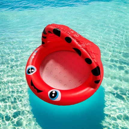 Piscina Gonfiabile Coccinella Ø92x62cm, Fondo Morbido e Design Divertente