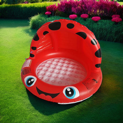 Piscina Gonfiabile Coccinella Ø92x62cm, Fondo Morbido e Design Divertente