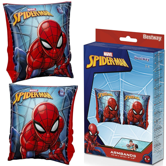 Braccioli Salvagente Ragazzi Bambini Fantasia Spiderman per Nuoto Mare Piscina 23x15cm