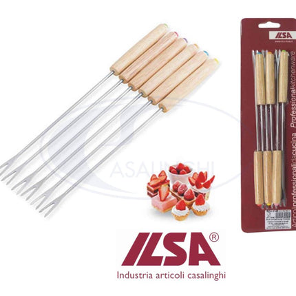 Forchettine X Fonduta Set 6 Pz. Conf. In Skinpack Ilsa