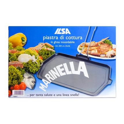 Ilsa Bistecchiera Marinella Liscia Ghisa Cm.23x36 X Induzione Ilsa