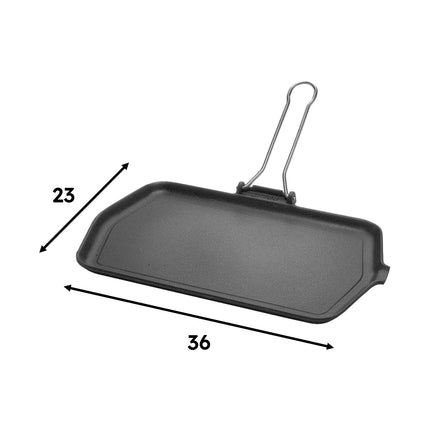 Ilsa Bistecchiera Marinella Liscia Ghisa Cm.23x36 X Induzione Ilsa