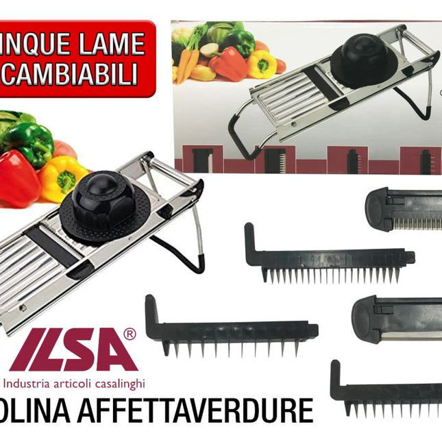 Ilsa Affettaverdure/mandolina C/5 Lame Interc.18/10 Ilsa