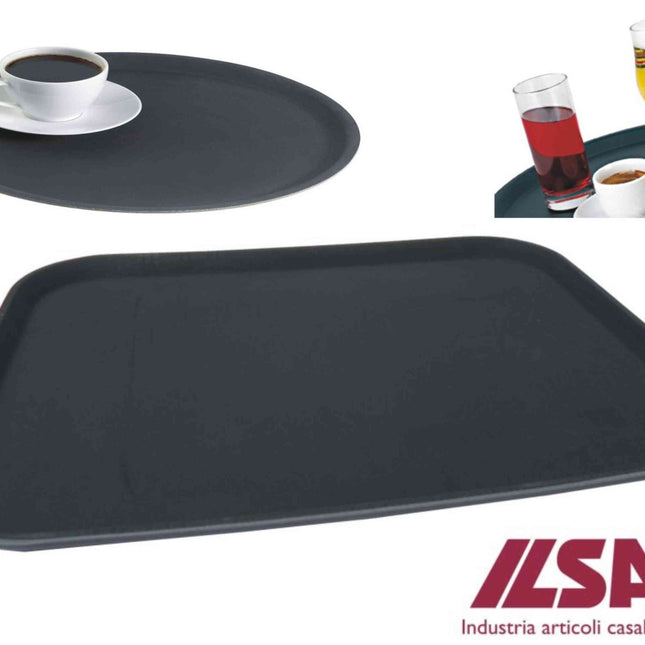 Ilsa Vassoio Antiscivolo Rett. Cm.40x30,5x2h Poliprop. Ilsa