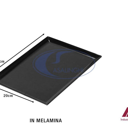 Ilsa Vassoio Melamina Lullaby Cm.29,7x20x1,8h Nero Ilsa