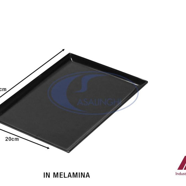 Ilsa Vassoio Melamina Lullaby Cm.29,7x20x1,8h Nero Ilsa