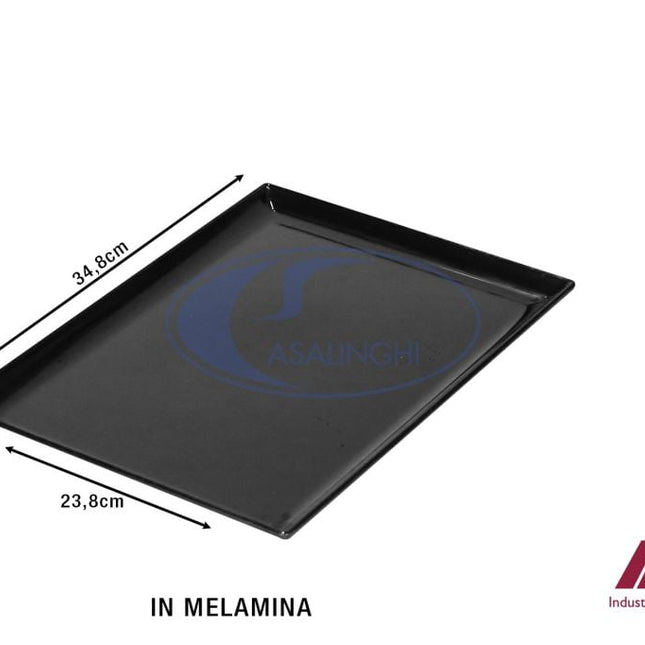 Ilsa Vassoio Melamina Lullaby Cm.34,8x23,8x2,1h Nero Ilsa
