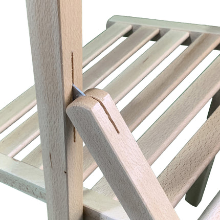 Sicignano Sedia Pieghevole Classica In Legno Di Faggio: Design Tradizionale E Robusta Funzionalità