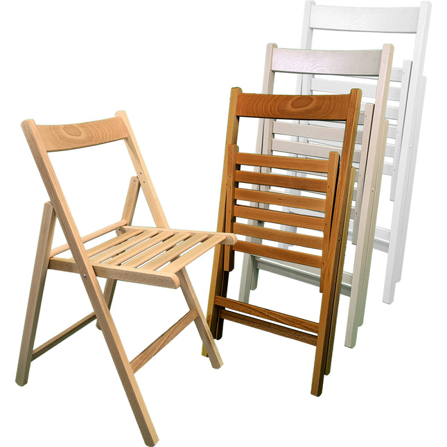 Sicignano Sedia Pieghevole Classica In Legno Di Faggio: Design Tradizionale E Robusta Funzionalità