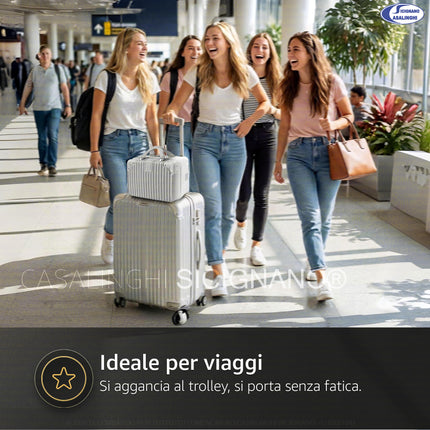 Beauty Case Rigido con Lucchetto a Combinazione 31cm Ecore Home