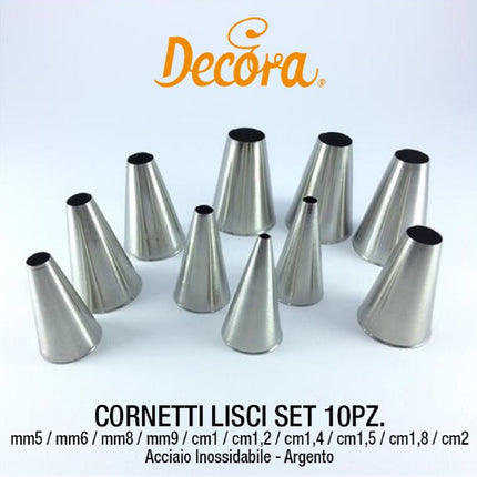 Cornetto Per Decorazione Confezione 10 Pezzi Lisci Decora