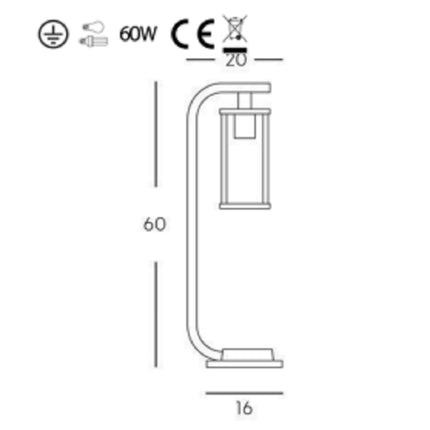 Sovil Lanterna Paletto E27 Linea Aurea Design Elegante per Illuminazione Esterna Sovil