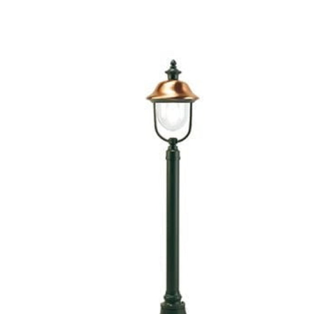 Sovil Lanterna Palo Basso E27 Linea Rustica Colore Grigio/Rame