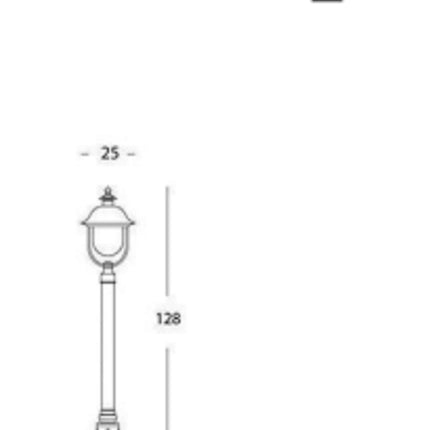 Sovil Lanterna Palo Basso E27 Linea Rustica Colore Grigio/Rame