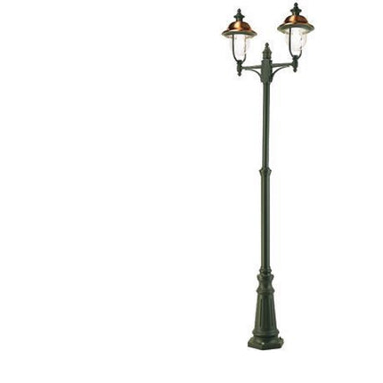 Sovil Lanterna Palo Alto Due Luci E27 Linea Rustica Colore Grigio/Rame