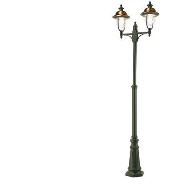 Sovil Lanterna Palo Alto Due Luci E27 Linea Rustica Colore Grigio/Rame