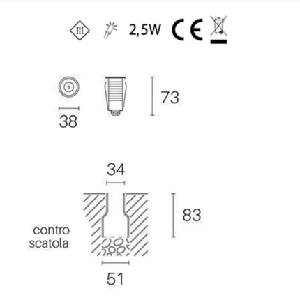 Sovil Faretto Calpestabile e Basculante con Led a Bassa Potenza e Varie Temperature Colore