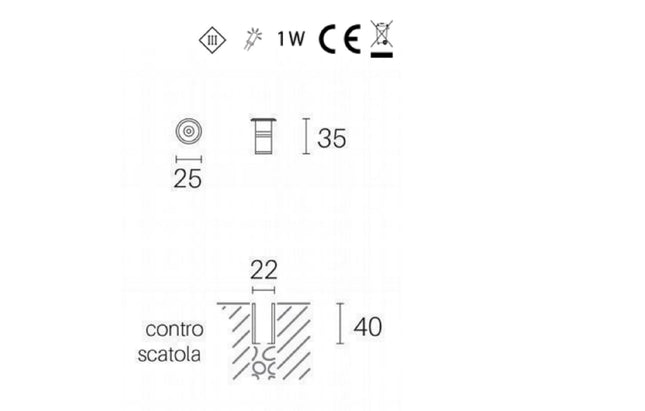 Sovil Faretto Calpestabile 1W Led Efficienza Energetica e Design Compatto Sovil