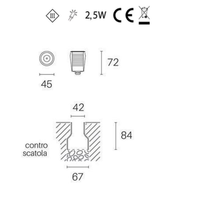Sovil Faretto Calpestabile e Basculante con Led a Bassa Potenza e Varie Temperature Colore
