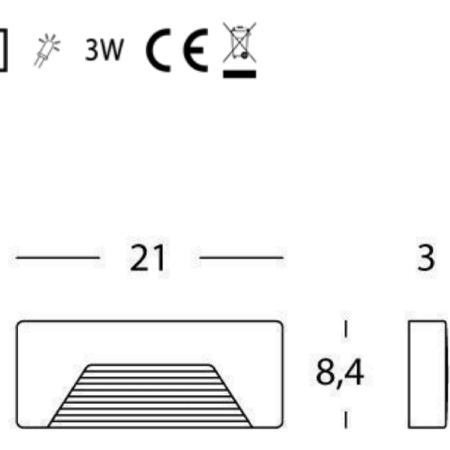 Sovil Applique Segna Passo 3W Led 4000K