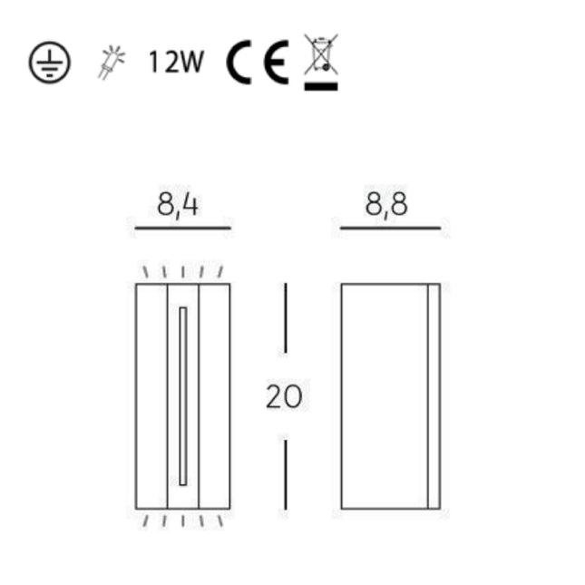 Sovil Applique 8W+4W Led 4000K