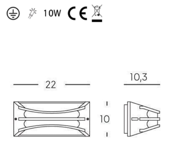Sovil Applique LED 10W Lampada da Parete Illuminazione Interna Design Moderno Sovil