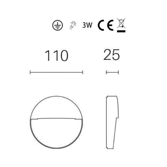 Sovil Applique Segna Passo 3W Led 4000K