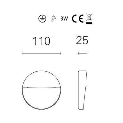 Sovil Applique Segna Passo 3W Led 4000K