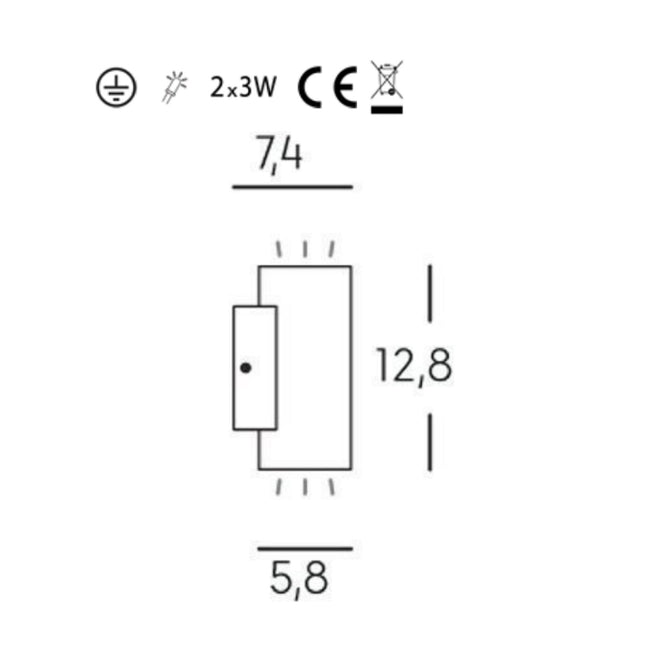 Sovil Applique 3W+3W Led 4000K