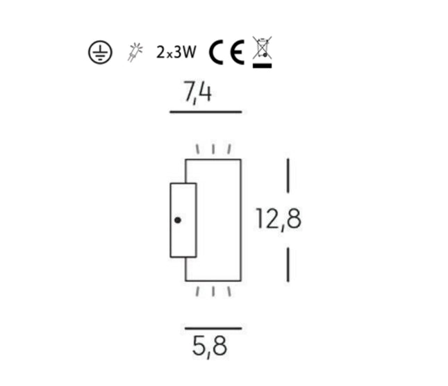 Sovil Applique LED 3W+3W 4000K Lampada da Parete Illuminazione Moderna Sovil