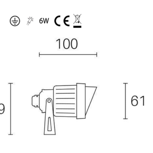 Sovil Faretto LED 6W Illuminazione a Luce Neutra per Interni ed Esterni