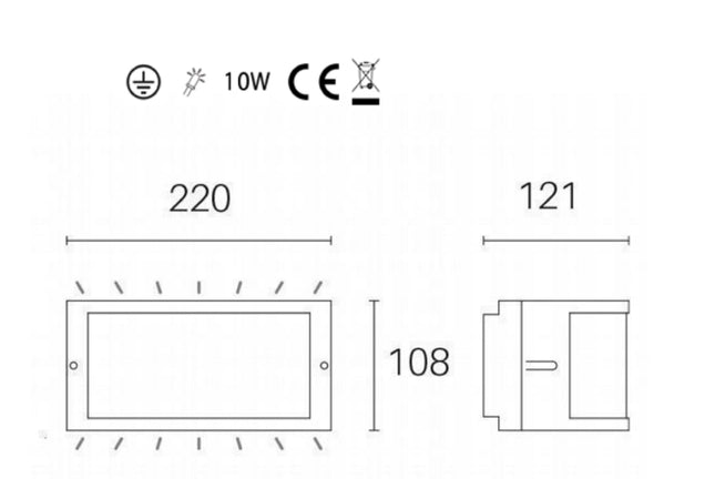 Sovil Applique LED 10W 4000K Lampada da Parete Illuminazione Moderna Efficienza Energetica Sovil