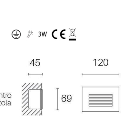 Sovil Faretto Incasso Dente 3W Led Efficienza e Design per Illuminazione Interna