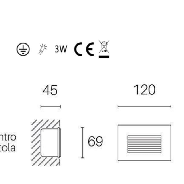 Sovil Faretto Incasso Dente 3W Led Efficienza e Design per Illuminazione Interna