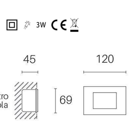Sovil Faretto Incasso Vetro LED 3W Lampada da Incasso per Illuminazione Interna