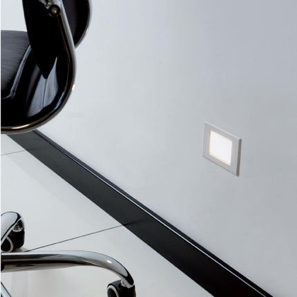 Sovil Faretto Segna Passo Incasso 3W Led 4000K Liscio e Aperto