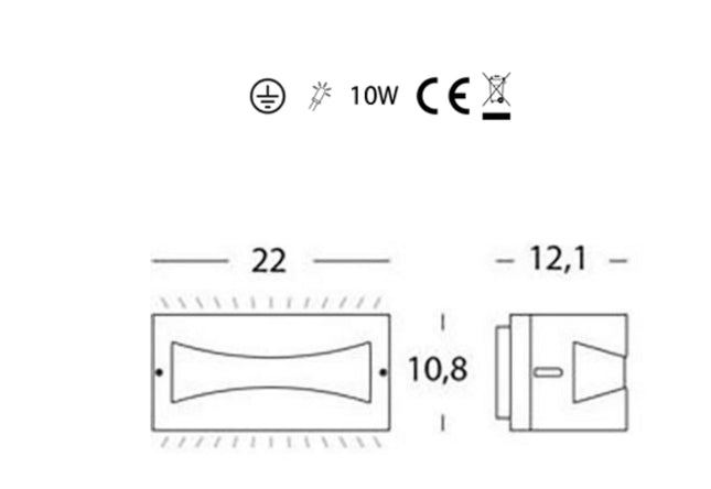 Sovil Applique LED 10W 4000K Lampada da Parete Moderna Illuminazione Interna Sovil